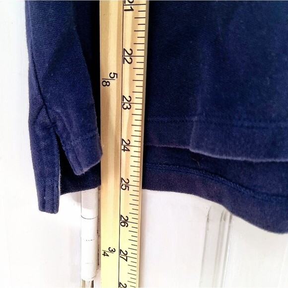 Tommy Hilfiger Navy Blue Shirt Sleeve Fitted Collar 3/4 Button Polo Shirt Sz L - Picture 10 of 10